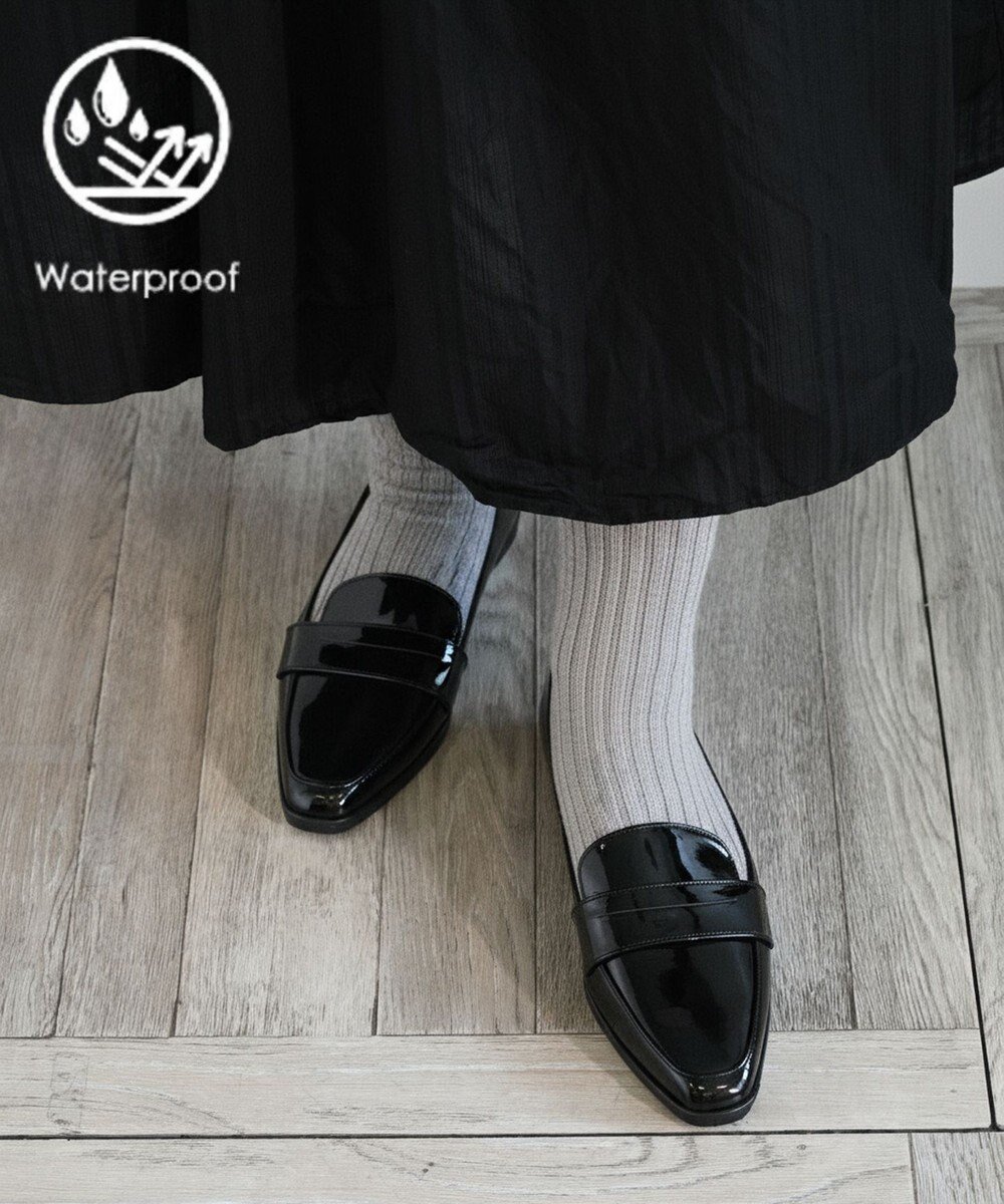 【アポム/APOM】の日本製 晴雨兼用スクエアトゥコインローファー15 インテリア・キッズ・メンズ・レディースファッション・服の通販 founy(ファニー) ファッション Fashion レディースファッション Fashion for Women シューズ Shoes, Footwear スマート Smart, Elegant パターン Pattern, Design Print フォルム Silhouette, Form 日本製 Made In Japan ブラックエナメル|ID: prp329100004687963 ipo3291000000034426568