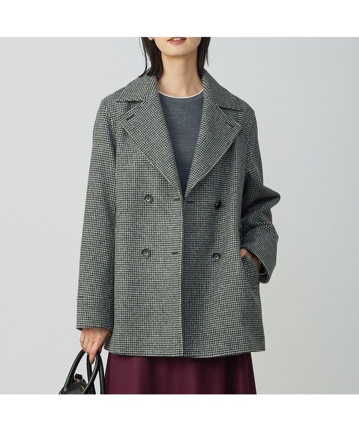 【ジェイ プレス/J.PRESS】のスーパー110s チェックビーバー Pコート インテリア・キッズ・メンズ・レディースファッション・服の通販 founy(ファニー) https://founy.com/ ファッション Fashion レディースファッション Fashion for Women アウター Coat / Outerwear Collection コート・ロングコート・ピーコート Long Coats, Peacoats & More レディースジャケット・軽アウター Jackets Pコート Pea Coats 新作・新入荷 New Arrivals / New In クラシカル Classical, Vintage-Inspired シンプル Simple, Minimal ジャケット Jacket, Outerwear ストール Stole, Wrap チェック Check, Plaid, Tartan リラックス Relax, Relaxed Fit エレガント 上品 Elegant A/W・秋冬 Autumn/Winter |ID: prp329100004687971 ipo3291000000033853212
