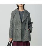 【ジェイ プレス/J.PRESS】のスーパー110s チェックビーバー Pコート オフ×ブラック系|ID: prp329100004687971 ipo3291000000033853213