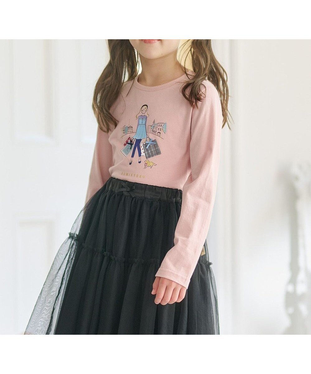 【組曲 / KIDS/KUMIKYOKU】の【110-140㎝】Shopping Paris Tシャツ インテリア・キッズ・メンズ・レディースファッション・服の通販 founy(ファニー) ファッション Fashion キッズファッション Fashion for Kids トップス・カットソー Cut & Sew Tops カットソー Cut and Sewn Top ショート Short, Short Length シンプル Simple, Minimal マーガレット Marguerite, Daisy Pattern ラベンダー Lavender リボン Ribbon, Bow エレガント 上品 Elegant 犬 Dog A/W・秋冬 Autumn/Winter ピンク|ID: prp329100004687974 ipo3291000000033853220