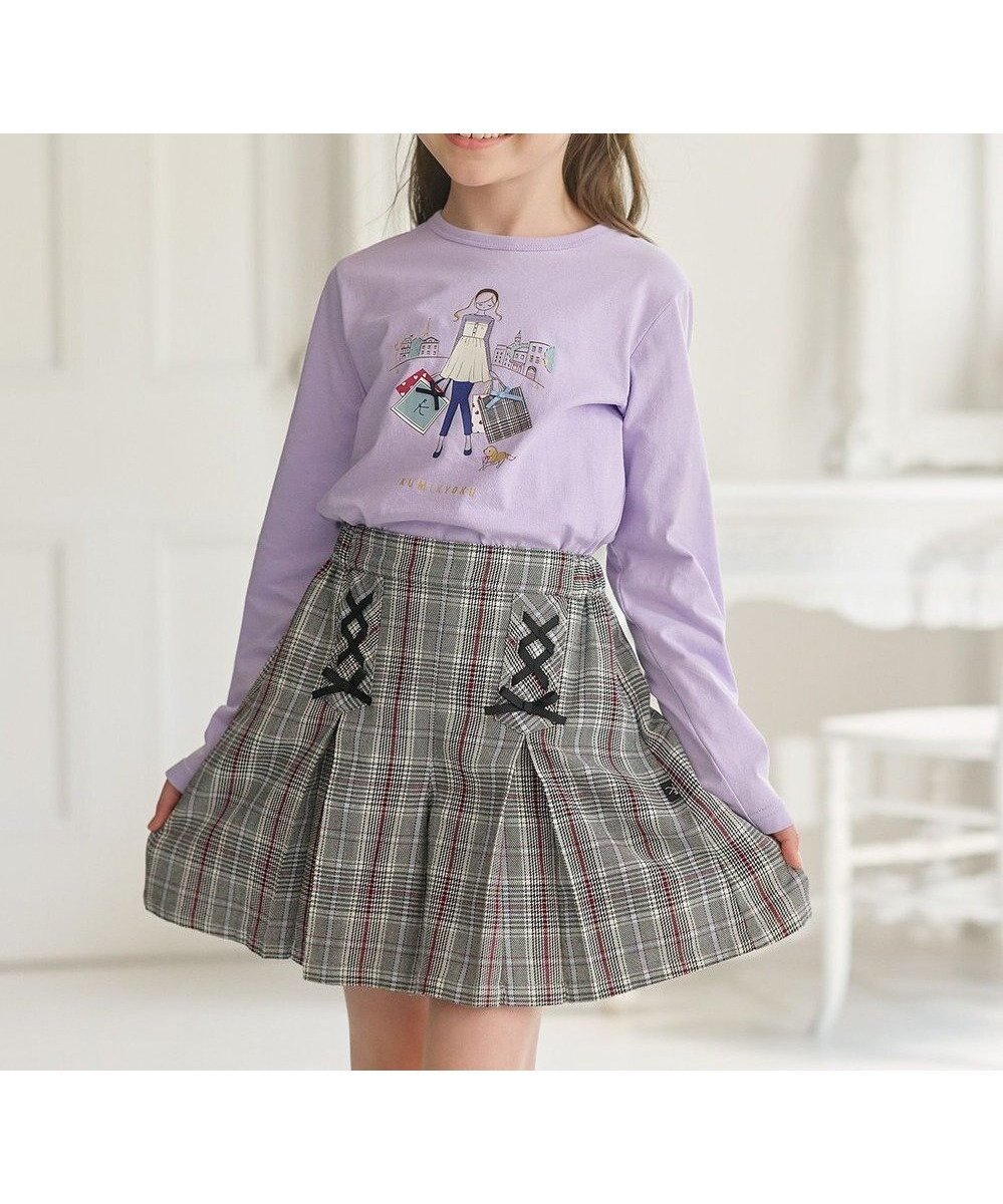 【組曲 / KIDS/KUMIKYOKU】の【110-140㎝】Shopping Paris Tシャツ インテリア・キッズ・メンズ・レディースファッション・服の通販 founy(ファニー) ファッション Fashion キッズファッション Fashion for Kids トップス・カットソー Cut & Sew Tops カットソー Cut and Sewn Top ショート Short, Short Length シンプル Simple, Minimal マーガレット Marguerite, Daisy Pattern ラベンダー Lavender リボン Ribbon, Bow エレガント 上品 Elegant 犬 Dog A/W・秋冬 Autumn/Winter ラベンダー|ID: prp329100004687974 ipo3291000000033853221