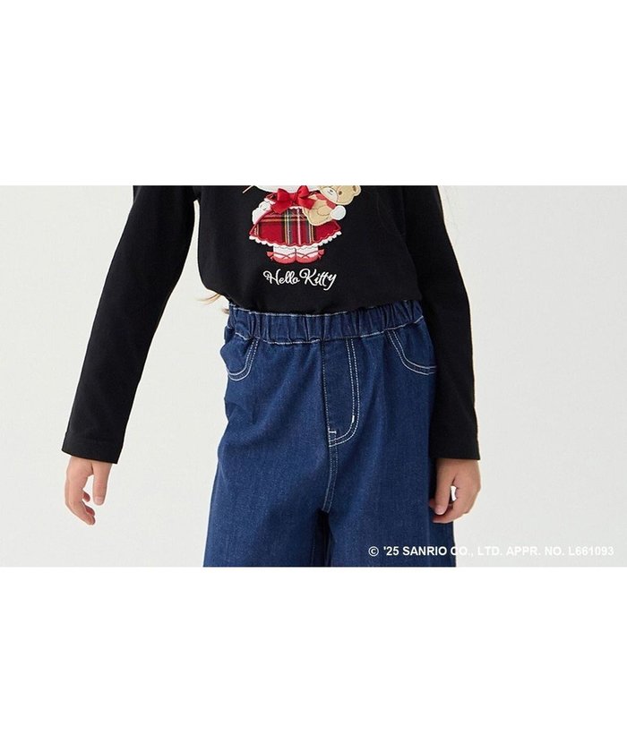 【エニィ/ANY / KIDS】の【ハローキティ×ANY KIDS】アップリケ 長袖Tシャツ インテリア・キッズ・メンズ・レディースファッション・服の通販 founy(ファニー) https://founy.com/ ファッション Fashion キッズファッション Fashion for Kids トップス・カットソー Cut & Sew Tops 秋 Autumn カットソー Cut and Sewn Top キュロット Culottes, Wide Shorts チェック Check, Plaid, Tartan ドッキング Docking, Mixed Material 長袖 Long Sleeve, Full Sleeve パーカー Hoodie, Parka ポシェット Pochette, Mini Bag リボン Ribbon, Bow A/W・秋冬 Autumn/Winter |ID: prp329100004687979 ipo3291000000033853234