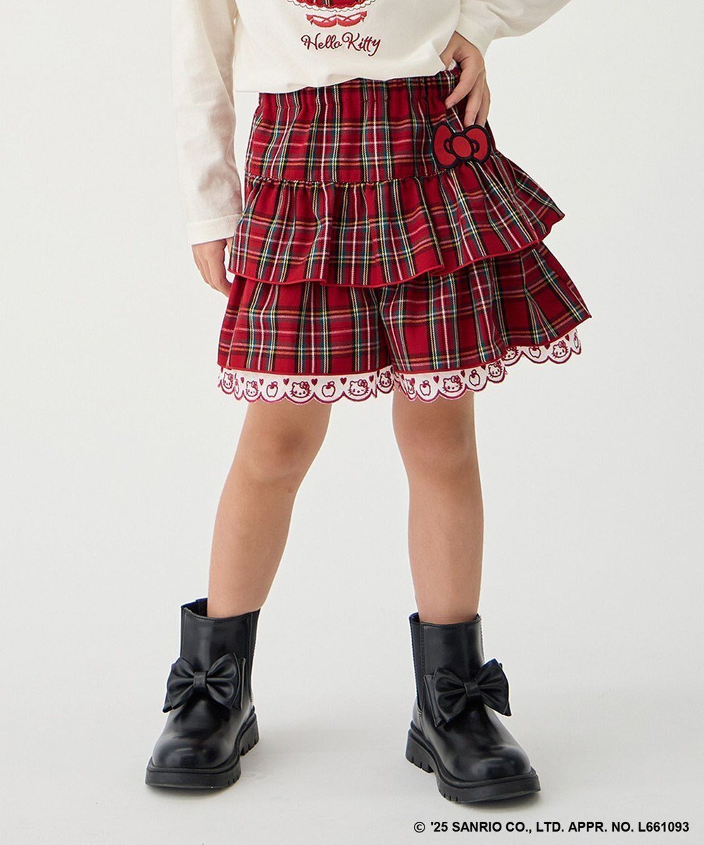 【エニィ/ANY / KIDS】の【ハローキティ×ANY KIDS】チェックキュロット 人気、トレンドファッション・服の通販 founy(ファニー) ファッション Fashion キッズファッション Fashion for Kids ボトムス Bottoms 秋 Autumn ガーリー Girly, Feminine Style キュロット Culottes, Wide Shorts チェック Check, Plaid, Tartan ドッキング Docking, Mixed Material 長袖 Long Sleeve, Full Sleeve パーカー Hoodie, Parka ポケット Pocket, Pocket Detail ポシェット Pochette, Mini Bag リボン Ribbon, Bow レース Lace, Lace Fabric ワンポイント One Point, Statement Accent A/W・秋冬 Autumn/Winter other-1|ID: prp329100004687983 ipo3291000000034364430