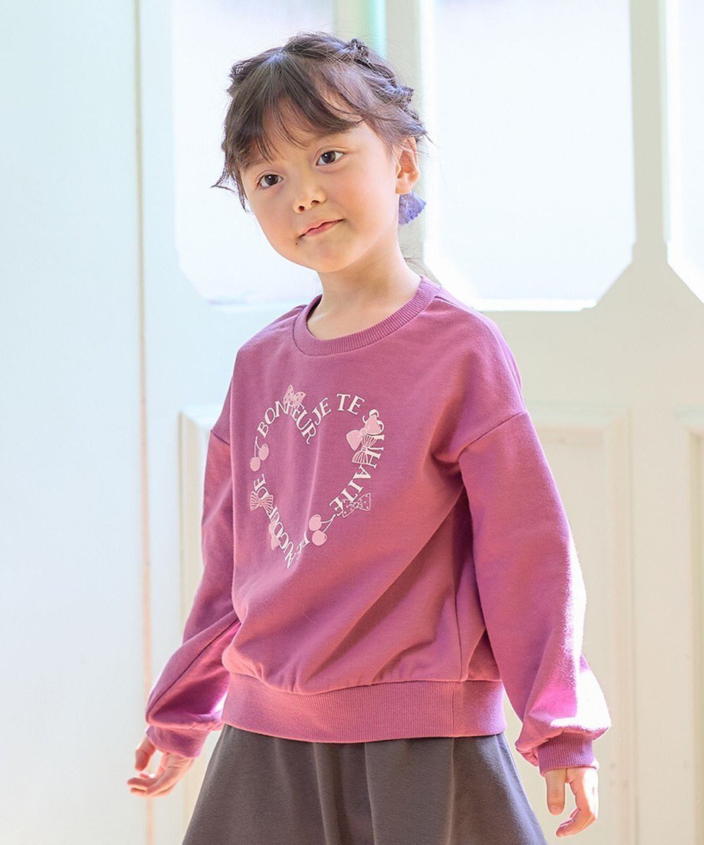 【エニィ/ANY / KIDS】の【WEB限定】7days 裏毛 トレーナー インテリア・キッズ・メンズ・レディースファッション・服の通販 founy(ファニー) ファッション Fashion キッズファッション Fashion for Kids トップス・カットソー Cut & Sew Tops おすすめ Recommended / Our Picks スウェット / スエット Sweatshirt, Sweatwear トレーナー Sweatshirt, Trainer ポケット Pocket, Pocket Detail A/W・秋冬 Autumn/Winter 長袖 Long Sleeve, Full Sleeve ピンク×ロゴハート|ID: prp329100004688000 ipo3291000000033853296