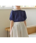 【組曲 / KIDS/KUMIKYOKU】の【110-140㎝】ギンガムセーラー ブラウス 人気、トレンドファッション・服の通販 founy(ファニー) ファッション Fashion キッズファッション Fashion for Kids トップス・カットソー Cut & Sew Tops カットソー Cut and Sewn Top ギンガム Gingham, Gingham Fabric エレガント 上品 Elegant 夏 Summer 春 Spring S/S・春夏 SS, Spring/Summer, Warm Season thumbnail ネイビー系|ID: prp329100004688002 ipo3291000000035031701