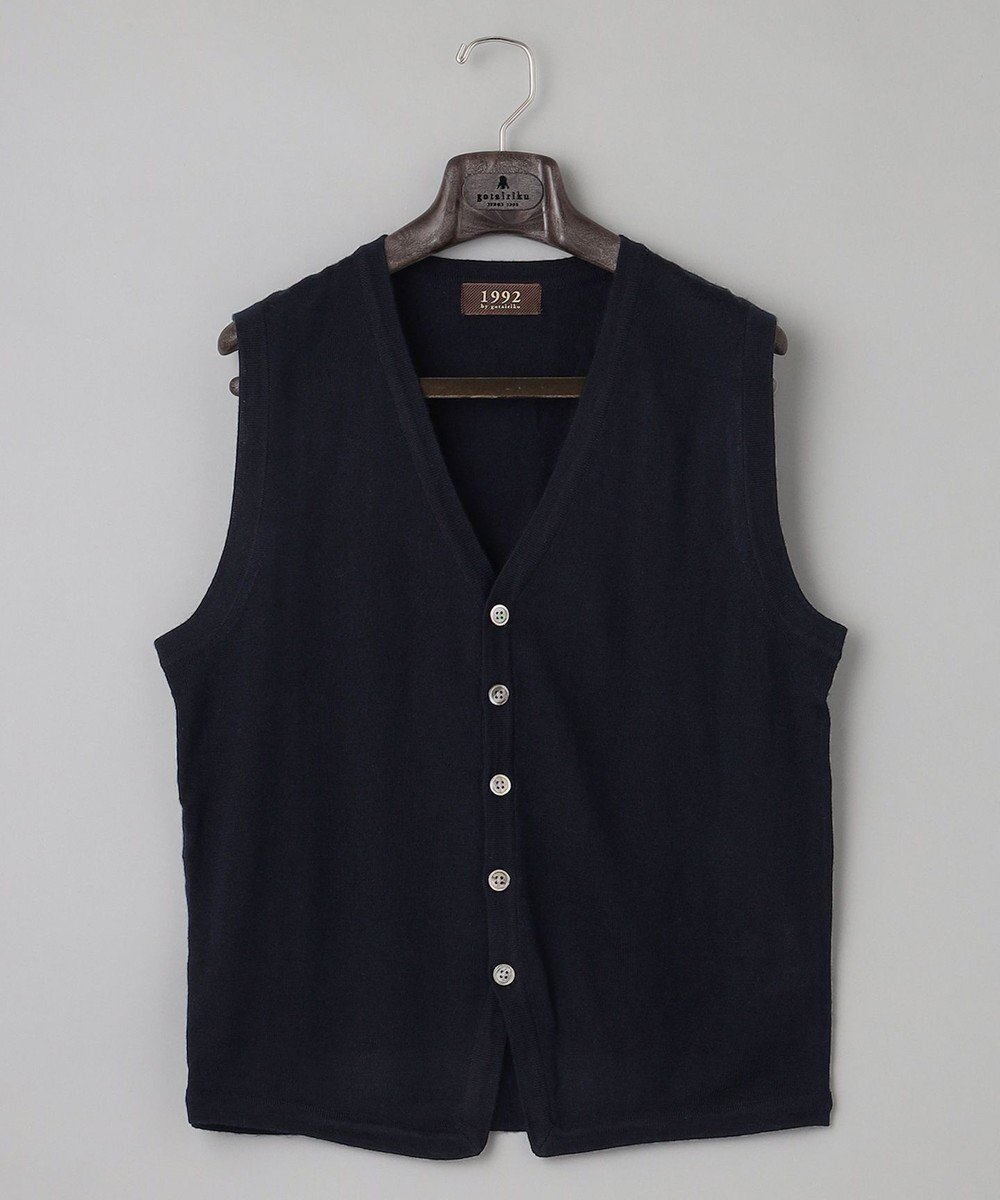 【五大陸/gotairiku / MEN】の【ベーシックニット】ハイゲージニットベスト インテリア・キッズ・メンズ・レディースファッション・服の通販 founy(ファニー) 　ファッション　Fashion　メンズファッション　Fashion for Men　トップス・カットソー　Cut & Sew Tops　ニット・セーター / 定番トップス　Knit Tops & Sweaters　ベスト・ジレ　Vests & Gilets　セーター　Sweater, Knitwear　ドレープ　Drape, Draping Fabric　ビジネス 仕事 通勤　Business / Work / Commuting　ベスト　Vest, Waistcoat　ベーシック　Basic, Essential　エレガント 上品　Elegant　A/W・秋冬　Autumn/Winter　軽量　Lightweight, Ultra Light　ネイビー系|ID: prp329100004688013 ipo3291000000033853347