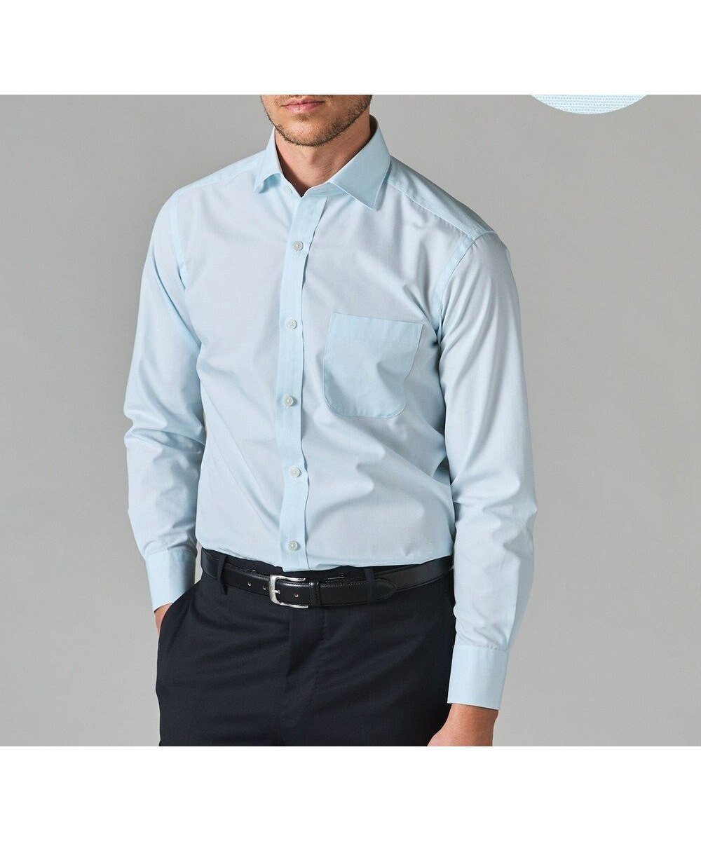 【五大陸/gotairiku / MEN】の【形態安定】PREMIUMPLEATS_スモールワイドカラー 通年ドレスシャツ インテリア・キッズ・メンズ・レディースファッション・服の通販 founy(ファニー) ファッション Fashion メンズファッション Fashion for Men トップス・カットソー Cut & Sew Tops メンズシャツ Shirts スーピマ Supima, Premium Cotton ドレス Dress, One-Piece レギュラー Regular, Standard Fit ワイド Wide, Wide Fit A/W・秋冬 Autumn/Winter S/S・春夏 SS, Spring/Summer, Warm Season 夏 Summer サックスブルー系|ID: prp329100004688019 ipo3291000000034515335