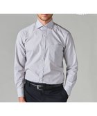 【五大陸/gotairiku / MEN】の【形態安定】PREMIUMPLEATS_スモールワイドカラー 通年ドレスシャツ グレー×白ストライプ|ID: prp329100004688019 ipo3291000000034515336