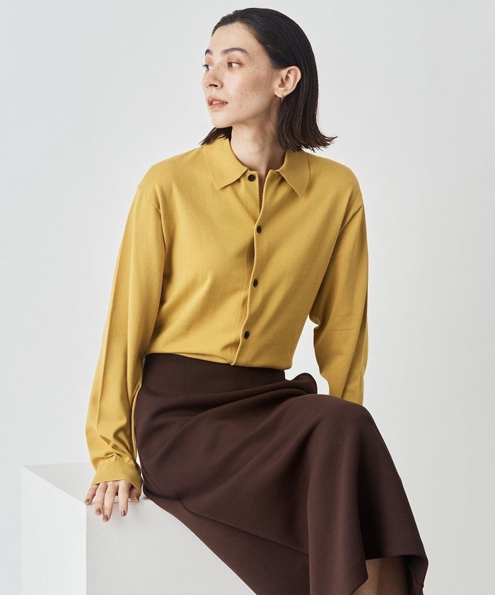 【アンフィーロ/UNFILO / MEN】の【男女兼用】スタイリッシュ ニットシャツ インテリア・キッズ・メンズ・レディースファッション・服の通販 founy(ファニー) https://founy.com/ ファッション Fashion レディースファッション Fashion for Women トップス・カットソー Cut & Sew Tops ニット Knit Tops & Sweaters シャツ・ブラウス・オフィスカジュアル Elegant Blouses & Button-Ups スタイリッシュ Stylish, Fashionable ストレッチ Stretch, Stretchy Fabric セーター Sweater, Knitwear ツイスト Tweed, Tweed Fabric フロント Front, Front Design 抗菌 Antibacterial, Bacteria-Resistant A/W・秋冬 Autumn/Winter 羽織 Haori, Light Jacket |ID: prp329100004688024 ipo3291000000035675504