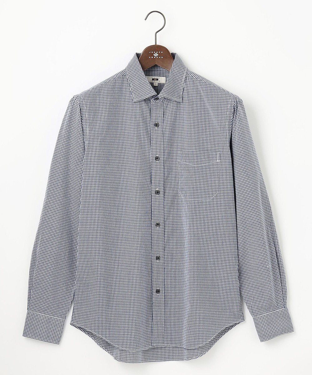 【ジョセフ アブード/JOSEPH ABBOUD / MEN】の【柔らかな肌触り/暖かい】ファインブラッシュド ネル チェック シャツ インテリア・キッズ・メンズ・レディースファッション・服の通販 founy(ファニー) 　ファッション　Fashion　メンズファッション　Fashion for Men　トップス・カットソー　Cut & Sew Tops　メンズシャツ　Shirts　おすすめ　Recommended / Our Picks　インナー　Innerwear　チェック　Check, Plaid, Tartan　メランジ　Melange, Mixed Yarn　A/W・秋冬　Autumn/Winter　羽織　Haori, Light Jacket　サックスブルー系6|ID: prp329100004688027 ipo3291000000033853413