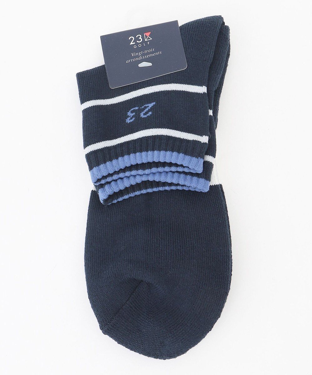 【23区 ゴルフ/23区GOLF / MEN】の【MEN】ラインショートソックス インテリア・キッズ・メンズ・レディースファッション・服の通販 founy(ファニー) 　ファッション　Fashion　メンズファッション　Fashion for Men　シューズ・靴　Shoes　クッション　Cushion, Throw Pillow　ショート　Short, Short Length　シンプル　Simple, Minimal　ソックス　Socks, Hosiery　ネイビー系|ID: prp329100004688029 ipo3291000000033853421