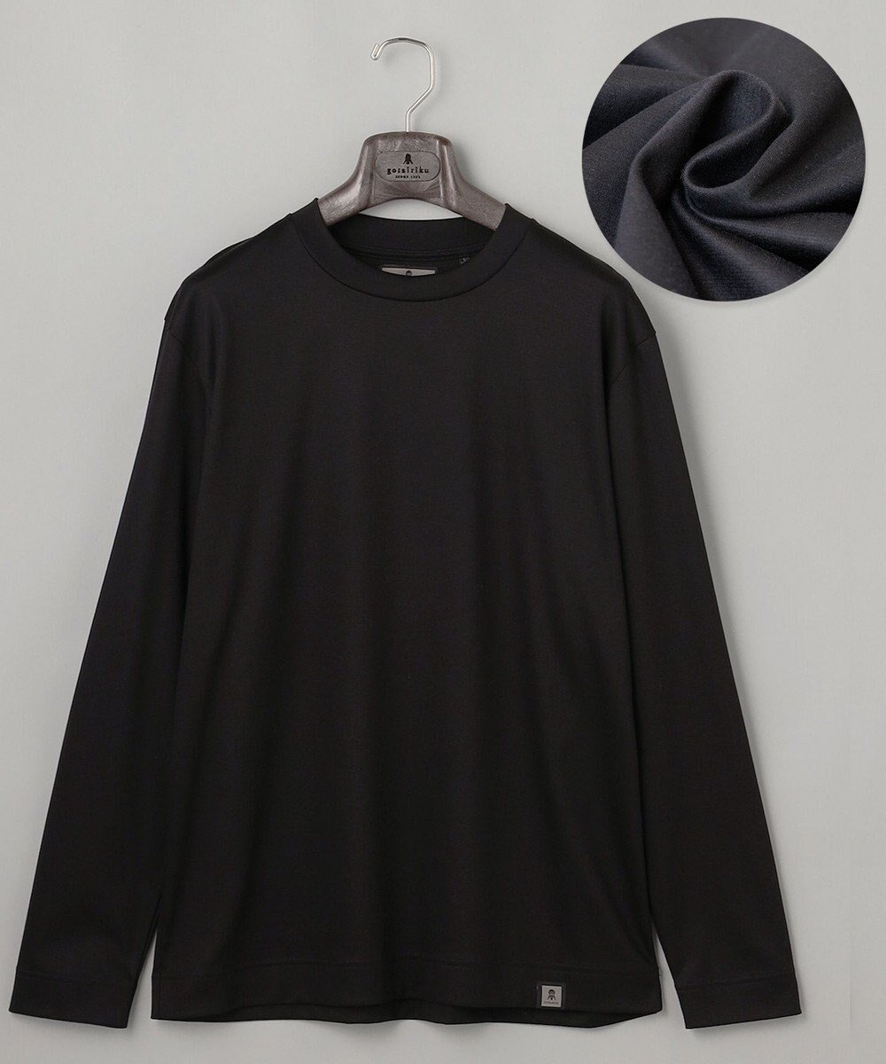 【五大陸/gotairiku / MEN】の【ジャケット専用】カバーネック ドレスTシャツ_ロング インテリア・キッズ・メンズ・レディースファッション・服の通販 founy(ファニー) 　ファッション　Fashion　メンズファッション　Fashion for Men　トップス・カットソー　Cut & Sew Tops　メンズシャツ　Shirts　インナー　Innerwear　エレガント 上品　Elegant　カットソー　Cut and Sewn Top　シェイプ　Shape, Slim Fit　シルケット　Silket, Silky Cotton　ジャケット　Jacket, Outerwear　ストレッチ　Stretch, Stretchy Fabric　スマート　Smart, Elegant　ドレス　Dress, One-Piece　長袖　Long Sleeve, Full Sleeve　パターン　Pattern, Design Print　ロング　Long, Long-Length　A/W・秋冬　Autumn/Winter　S/S・春夏　SS, Spring/Summer, Warm Season　夏　Summer　ビジネス 仕事 通勤　Business / Work / Commuting　ブラック系|ID: prp329100004688051 ipo3291000000033853506