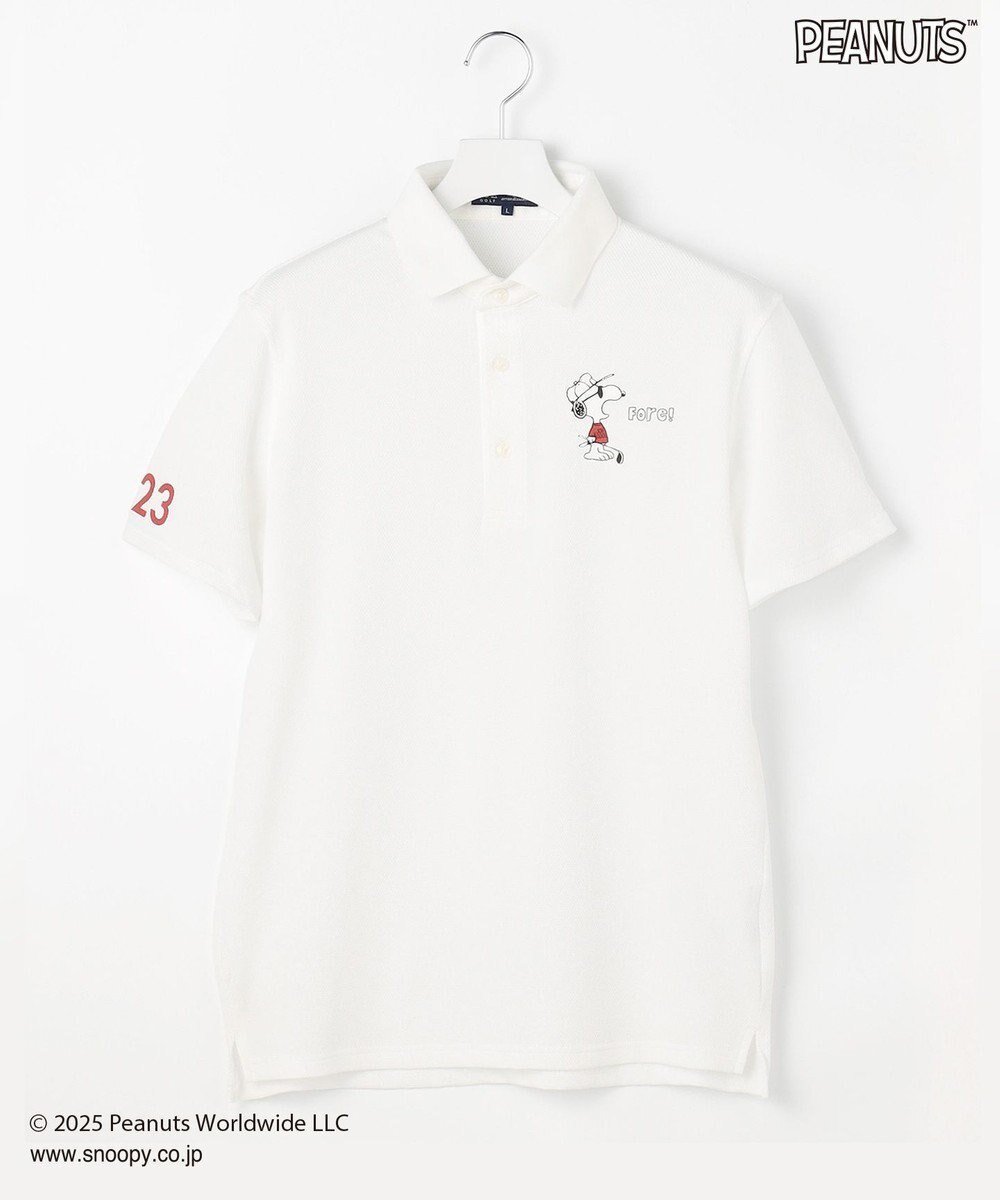 【23区 ゴルフ/23区GOLF / MEN】の【MEN】『PEANUTS』コラボ 「JOE COOL」半袖ポロシャツ 人気、トレンドファッション・服の通販 founy(ファニー) 　ファッション　Fashion　メンズファッション　Fashion for Men　トップス・カットソー　Cut & Sew Tops　メンズシャツ　Shirts　ポロシャツ / きれいめカジュアルスタイル　Polo Shirts　ゴルフ　Golf　おすすめ　Recommended / Our Picks　キャラクター　Character, Licensed Characters　クール　Cool, Chic　コラボ　Collaboration, Collab　サングラス　Sunglasses, Shades　ストレッチ　Stretch, Stretchy Fabric　ポロシャツ　Polo Shirt, Collared Tee　半袖　Short Sleeve, Half Sleeve　吸水　Absorbent, Quick-Dry　定番　Standard, Basic Item　A/W・秋冬　Autumn/Winter　 other-1|ID: prp329100004688053 ipo3291000000033853510