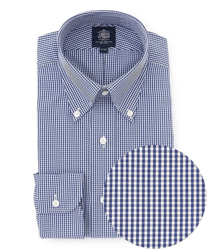 【ジェイ プレス/J.PRESS / MEN】の【PREMIUM PLEATS / 形態安定】ギンガムチェック ドレスシャツ / B.D. インテリア・キッズ・メンズ・レディースファッション・服の通販 founy(ファニー) https://founy.com/ ファッション Fashion メンズファッション Fashion for Men トップス・カットソー Cut & Sew Tops メンズシャツ Shirts カフス Cuff Design ギンガム Gingham, Gingham Fabric スーピマ Supima, Premium Cotton チェック Check, Plaid, Tartan ドレス Dress, One-Piece 定番 Standard, Basic Item なめらか Smooth, Silky Texture プリーツ Pleats, Pleated プレミアム Premium, High-End メンズ Men's, Menswear A/W・秋冬 Autumn/Winter S/S・春夏 SS, Spring/Summer, Warm Season 夏 Summer ビジネス 仕事 通勤 Business / Work / Commuting |ID: prp329100004688056 ipo3291000000034364701