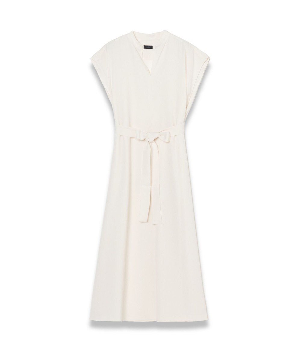 【ジョゼフ/JOSEPH】の【WEB OUTLET限定】【洗える】スムースジョーゼット Aラインワンピース インテリア・キッズ・メンズ・レディースファッション・服の通販 founy(ファニー) 　ファッション　Fashion　レディースファッション　Fashion for Women　ワンピース　Dresses　Aラインワンピース・フレアシルエット　A-Line Dresses / Flared Silhouette Dresses　アウトレット　Outlet / Clearance　エレガント 上品　Elegant　コンパクト　Compact, Small Size　ストレッチ　Stretch, Stretchy Fabric　ドレス　Dress, One-Piece　ラウンド　Round, Round Neck　夏　Summer　春　Spring　S/S・春夏　SS, Spring/Summer, Warm Season　洗える　Machine Washable　Ivory|ID: prp329100004688072 ipo3291000000034387587