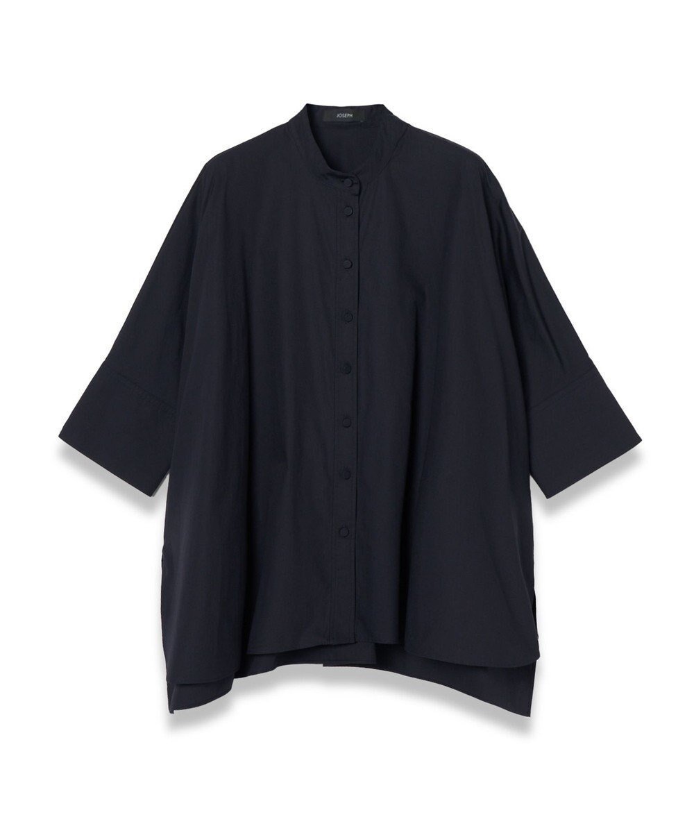 【ジョゼフ/JOSEPH】の【洗える】ポプリン オーバーサイズシャツ インテリア・キッズ・メンズ・レディースファッション・服の通販 founy(ファニー) ファッション Fashion レディースファッション Fashion for Women トップス・カットソー Cut & Sew Tops シャツ・ブラウス・オフィスカジュアル Elegant Blouses & Button-Ups カフス Cuff Design ショルダー Shoulder, Shoulder Strap スリーブ Sleeve, Long Sleeve / Short Sleeve ドロップ Drop Shoulder, Dropped Style フィット Fit, Slim Fit リラックス Relax, Relaxed Fit ワイド Wide, Wide Fit 夏 Summer 春 Spring S/S・春夏 SS, Spring/Summer, Warm Season 洗える Machine Washable Navy|ID: prp329100004688075 ipo3291000000033853642