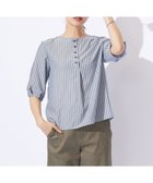 【ジェイ プレス/J.PRESS】の【洗える】ウォッシャブルキュプラツイル ボートネック ブラウス ネイビーシャンブレーストライプ系|ID: prp329100004688099 ipo3291000000033853947