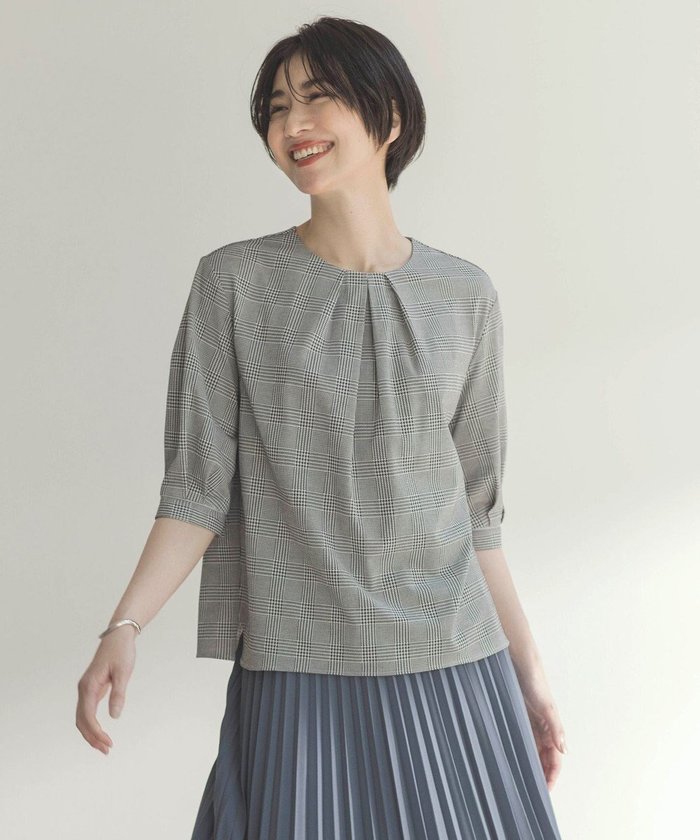 【ジェイ プレス/J.PRESS】のチェックジャージー カットソー インテリア・キッズ・メンズ・レディースファッション・服の通販 founy(ファニー) https://founy.com/ ファッション Fashion レディースファッション Fashion for Women トップス・カットソー Cut & Sew Tops シャツ・ブラウス・オフィスカジュアル Elegant Blouses & Button-Ups ロングTシャツ・Tシャツ Longline T-Shirts & Tees カットソー・ベーシックTシャツ Cut-and-Sewn Tops / Stretch Tees & Basics 秋 Autumn カットソー Cut and Sewn Top カフス Cuff Design クラシカル Classical, Vintage-Inspired コンパクト Compact, Small Size 軽量 Lightweight, Ultra Light スリット Slit, Slit Detail チェック Check, Plaid, Tartan ドレープ Drape, Draping Fabric パイピング Piping, Trim Design パープル Purple, Violet A/W・秋冬 Autumn/Winter エレガント 上品 Elegant ビジネス 仕事 通勤 Business / Work / Commuting |ID: prp329100004688104 ipo3291000000033854017