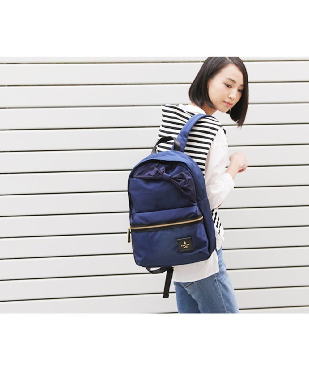 【ランバン オン ブルー/LANVIN en Bleu】のトロカデロ リュックサック インテリア・キッズ・メンズ・レディースファッション・服の通販 founy(ファニー) 　ファッション　Fashion　レディースファッション　Fashion for Women　バッグ　Bags　エレガント 上品　Elegant　サテン　Satin, Glossy Fabric　ショルダー　Shoulder, Shoulder Strap　ポケット　Pocket, Pocket Detail　リュック　Backpack, Rucksack　ワンポイント　One Point, Statement Accent　人気　Popular, Best Seller　日本製　Made In Japan　軽量　Lightweight, Ultra Light　ネイビー|ID: prp329100004688116 ipo3291000000033854137