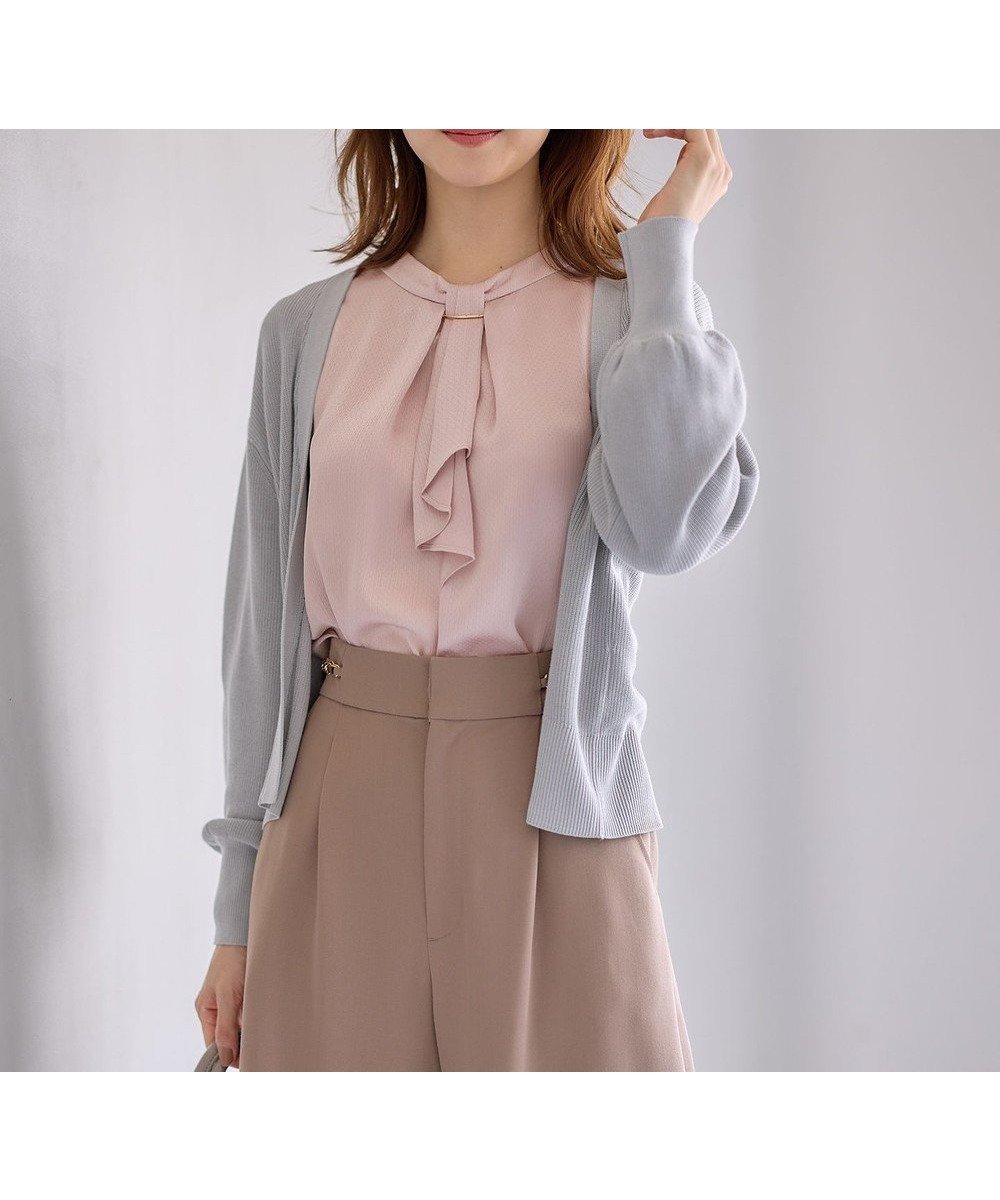 【エニィ スィス/any SiS】の【洗える】ショートレングストッパー カーディガン 人気、トレンドファッション・服の通販 founy(ファニー) 　ファッション　Fashion　レディースファッション　Fashion for Women　トップス・カットソー　Cut & Sew Tops　カーディガン・羽織り　Layered Style Cardigans　カーディガン　Cardigan, Knitwear　コンパクト　Compact, Small Size　スリーブ　Sleeve, Long Sleeve / Short Sleeve　バランス　Balance, Style Balance　フェミニン　Feminine, Girly　リラックス　Relax, Relaxed Fit　エレガント 上品　Elegant　洗える　Machine Washable　A/W・秋冬　Autumn/Winter　 other-1|ID: prp329100004688124 ipo3291000000034981497