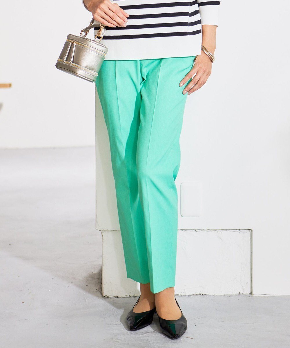 【自由区/JIYU-KU】の【接触冷感・UVカット・吸水速乾】シェルタリングオックステーパード パンツ インテリア・キッズ・メンズ・レディースファッション・服の通販 founy(ファニー) ファッション Fashion レディースファッション Fashion for Women パンツ Pants & Trousers オックス Oxford Fabric 春 Spring 吸水 Absorbent, Quick-Dry ストレッチ Stretch, Stretchy Fabric センター Center, Center Line フィット Fit, Slim Fit リネン Linen, Linen Fabric S/S・春夏 SS, Spring/Summer, Warm Season 夏 Summer エレガント 上品 Elegant ビジネス 仕事 通勤 Business / Work / Commuting ミントグリーン|ID: prp329100004688126 ipo3291000000033854244