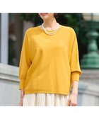 【自由区/JIYU-KU】の【洗える】クレープストレッチドルマンスリーブ7分袖 ニット イエロー系|ID: prp329100004688129 ipo3291000000034311070