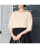 【自由区/JIYU-KU】の【洗える】クレープストレッチドルマンスリーブ7分袖 ニット ベージュ系1|ID: prp329100004688129 ipo3291000000034311071