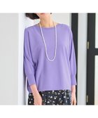 【自由区/JIYU-KU】の【洗える】クレープストレッチドルマンスリーブ7分袖 ニット パープル系|ID: prp329100004688129 ipo3291000000034311075