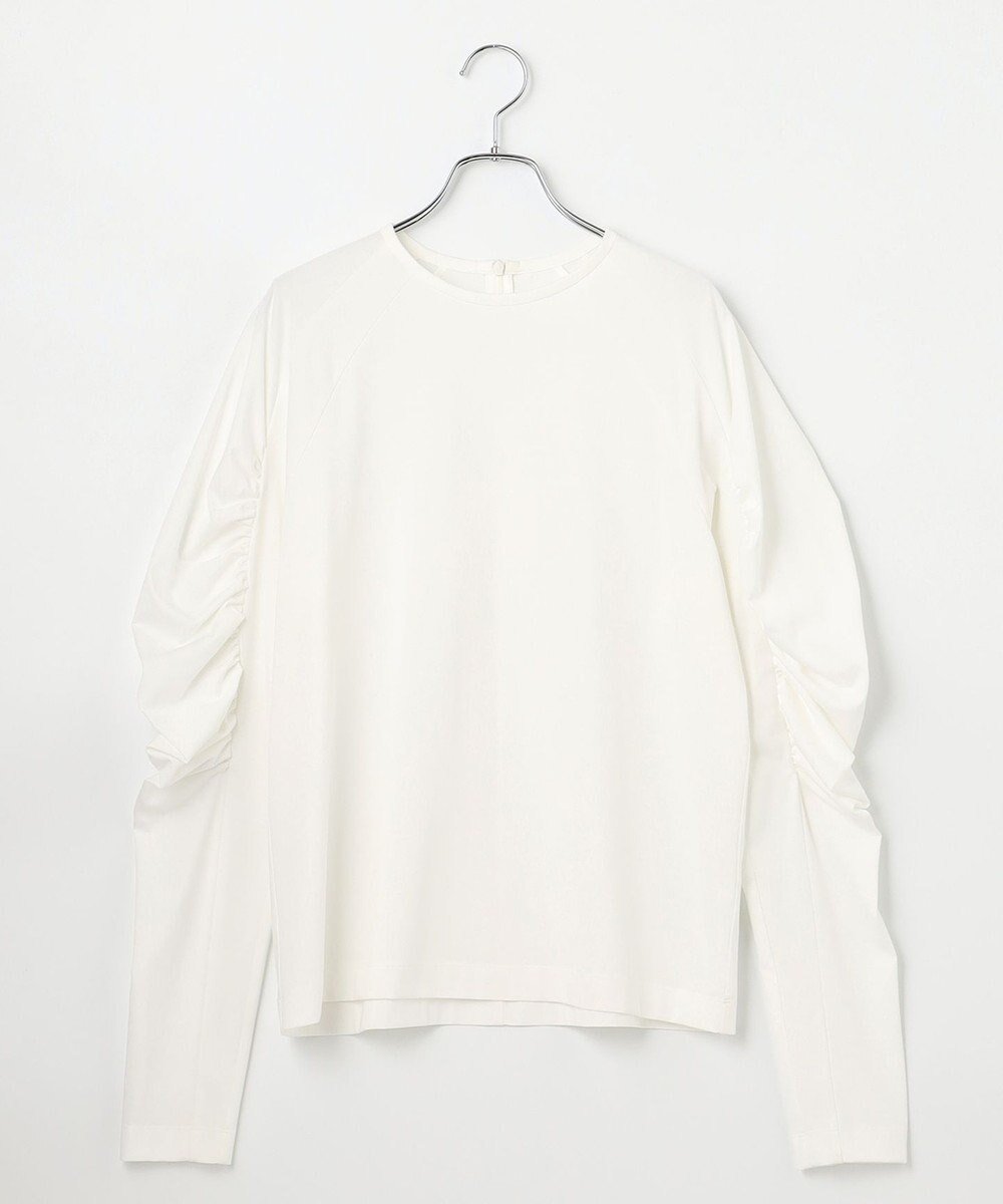 【ハッシュニュアンス/#Newans】の【ANSWER for シティライフ】乾燥機対応!ギャザースリーブカットソー インテリア・キッズ・メンズ・レディースファッション・服の通販 founy(ファニー) ファッション Fashion レディースファッション Fashion for Women トップス・カットソー Cut & Sew Tops シャツ・ブラウス・オフィスカジュアル Elegant Blouses & Button-Ups ロングTシャツ・Tシャツ Longline T-Shirts & Tees カットソー・ベーシックTシャツ Cut-and-Sewn Tops / Stretch Tees & Basics カットソー Cut and Sewn Top ギャザー Gathered, Ruffled コンパクト Compact, Small Size スリーブ Sleeve, Long Sleeve / Short Sleeve 夏 Summer S/S・春夏 SS, Spring/Summer, Warm Season A/W・秋冬 Autumn/Winter ホワイト系|ID: prp329100004688134 ipo3291000000033854347