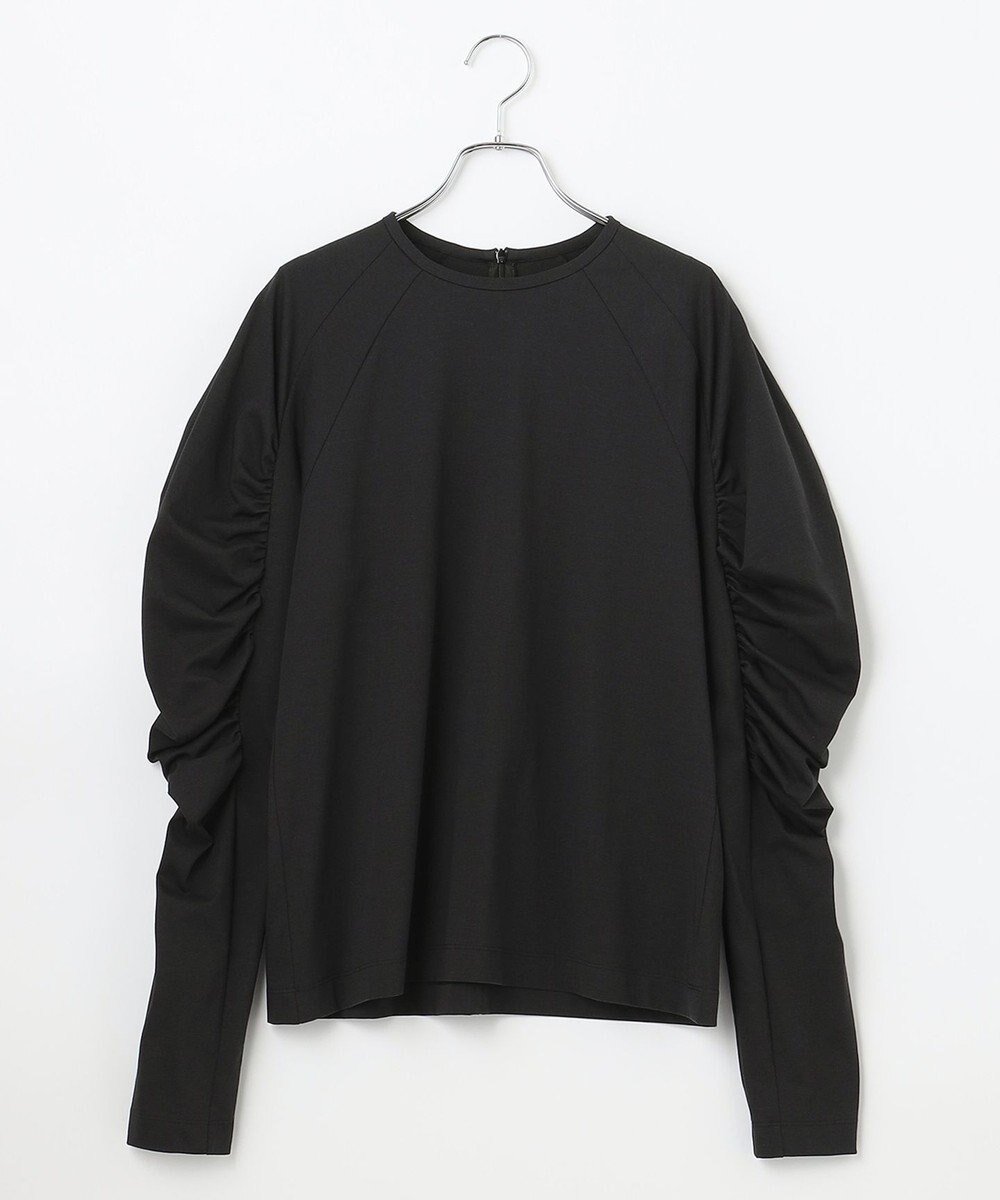 【ハッシュニュアンス/#Newans】の【ANSWER for シティライフ】乾燥機対応!ギャザースリーブカットソー インテリア・キッズ・メンズ・レディースファッション・服の通販 founy(ファニー) ファッション Fashion レディースファッション Fashion for Women トップス・カットソー Cut & Sew Tops シャツ・ブラウス・オフィスカジュアル Elegant Blouses & Button-Ups ロングTシャツ・Tシャツ Longline T-Shirts & Tees カットソー・ベーシックTシャツ Cut-and-Sewn Tops / Stretch Tees & Basics カットソー Cut and Sewn Top ギャザー Gathered, Ruffled コンパクト Compact, Small Size スリーブ Sleeve, Long Sleeve / Short Sleeve 夏 Summer S/S・春夏 SS, Spring/Summer, Warm Season A/W・秋冬 Autumn/Winter ブラック系|ID: prp329100004688134 ipo3291000000033854354