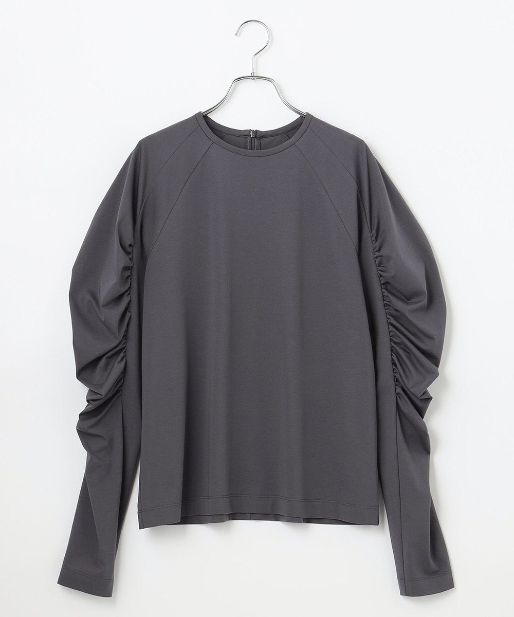 【ハッシュニュアンス/#Newans】の【ANSWER for シティライフ】乾燥機対応!ギャザースリーブカットソー インテリア・キッズ・メンズ・レディースファッション・服の通販 founy(ファニー) ファッション Fashion レディースファッション Fashion for Women トップス・カットソー Cut & Sew Tops シャツ・ブラウス・オフィスカジュアル Elegant Blouses & Button-Ups ロングTシャツ・Tシャツ Longline T-Shirts & Tees カットソー・ベーシックTシャツ Cut-and-Sewn Tops / Stretch Tees & Basics カットソー Cut and Sewn Top ギャザー Gathered, Ruffled コンパクト Compact, Small Size スリーブ Sleeve, Long Sleeve / Short Sleeve 夏 Summer S/S・春夏 SS, Spring/Summer, Warm Season A/W・秋冬 Autumn/Winter グレー系|ID: prp329100004688134 ipo3291000000033854356