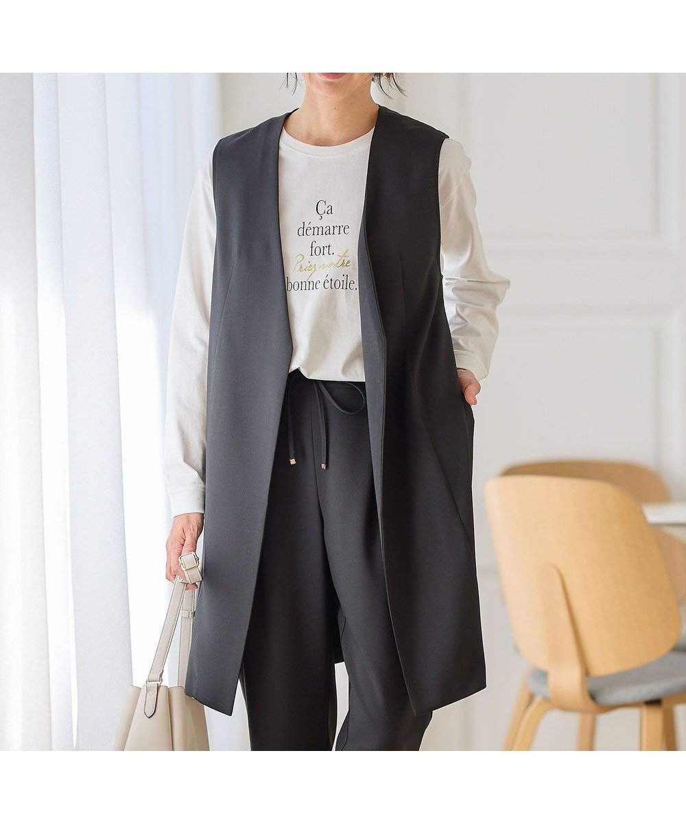 【エニー/ANY】の【洗濯機可/ストレッチ/セットアップ可】イージィケアストレッチジレ インテリア・キッズ・メンズ・レディースファッション・服の通販 founy(ファニー) ファッション Fashion レディースファッション Fashion for Women アウター Coat / Outerwear Collection トップス・カットソー Cut & Sew Tops ベスト&ジレ / 重ね着スタイル Vests & Gilets セットアップ Matching Sets レディーストップス・ブラウス Tops & Blouses / Assorted Women's Tops ストレッチ Stretch, Stretchy Fabric セットアップ Set-Up, Coordinated Outfit セレモニー Ceremony ベスト Vest, Waistcoat 夏 Summer 春 Spring S/S・春夏 SS, Spring/Summer, Warm Season ブラック|ID: prp329100004688141 ipo3291000000034179170