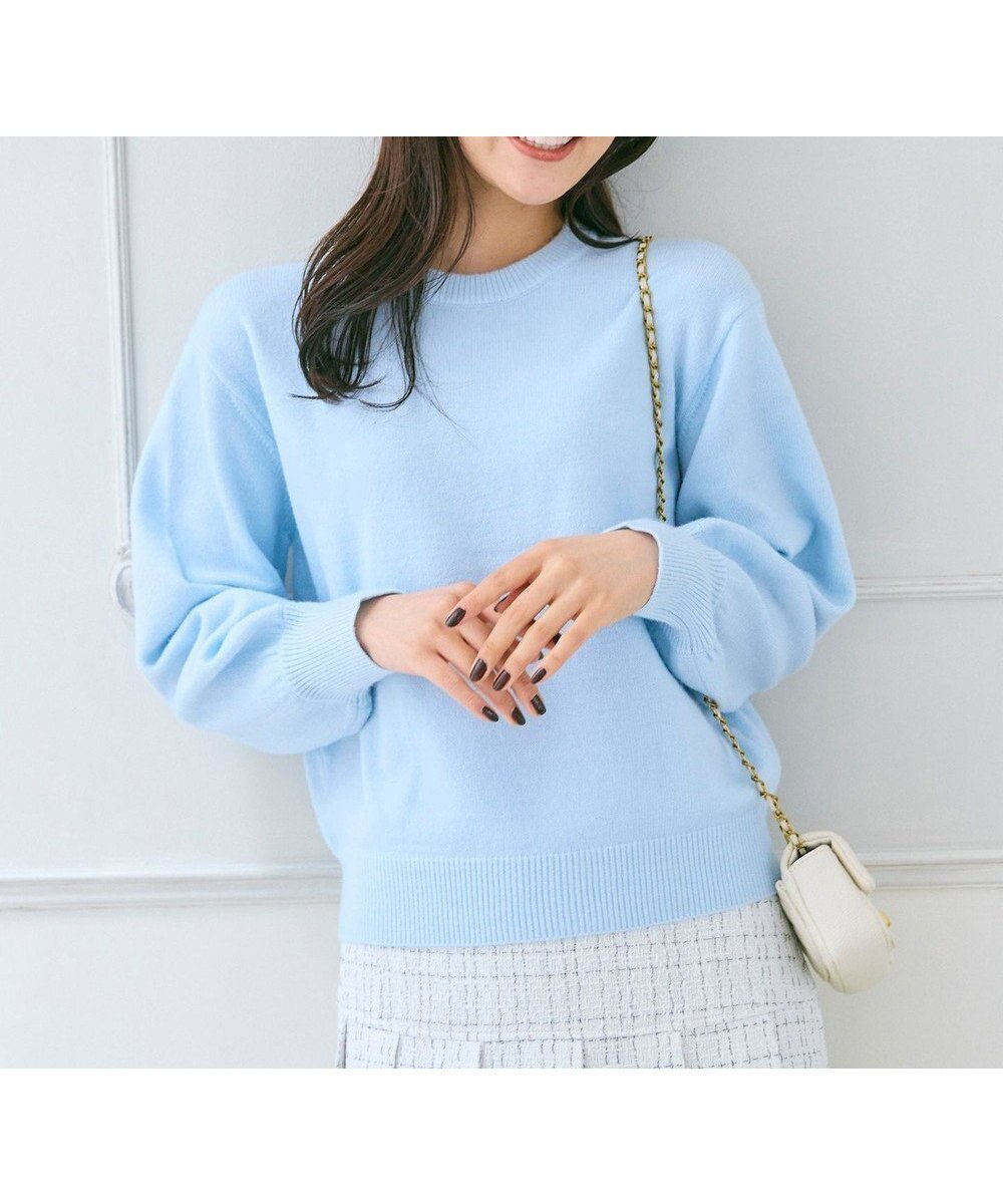 【フェルゥ/Feroux】のクルーネックニット プルオーバー インテリア・キッズ・メンズ・レディースファッション・服の通販 founy(ファニー) ファッション Fashion レディースファッション Fashion for Women トップス・カットソー Cut & Sew Tops ニット Knit Tops & Sweaters カジュアルプルオーバー・ニットトップス Pullovers & Knit Tops / Casual Pullovers おすすめ Recommended / Our Picks シンプル Simple, Minimal セーター Sweater, Knitwear リラックス Relax, Relaxed Fit 冬 Winter / This Winter 春 Spring A/W・秋冬 Autumn/Winter スカイブルー系|ID: prp329100004688157 ipo3291000000033854754