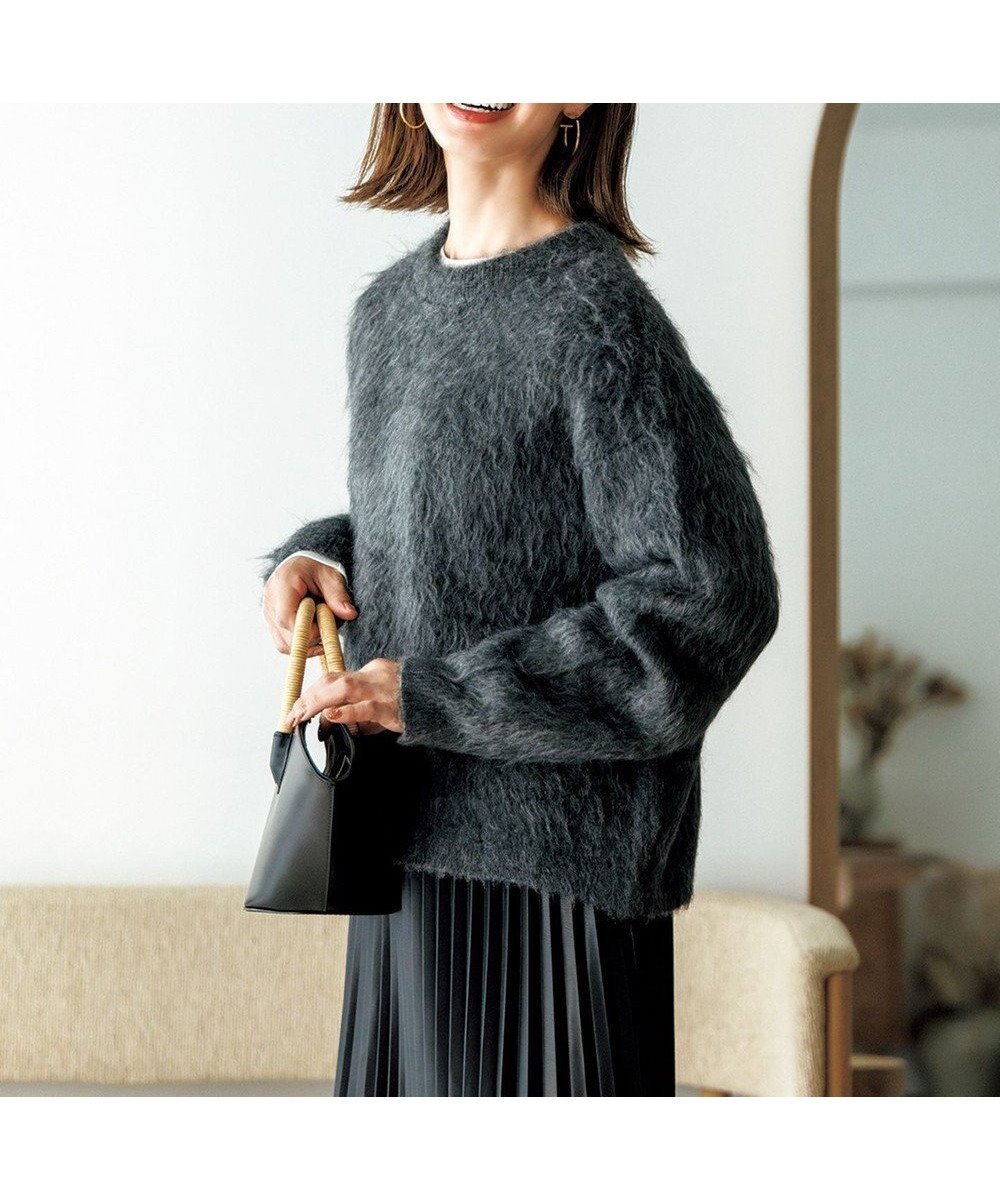 【アンフィーロ 自由区/UNFILO】のアルパカシャギー クルーネック プルオーバー インテリア・キッズ・メンズ・レディースファッション・服の通販 founy(ファニー) ファッション Fashion レディースファッション Fashion for Women トップス・カットソー Cut & Sew Tops ニット Knit Tops & Sweaters カジュアルプルオーバー・ニットトップス Pullovers & Knit Tops / Casual Pullovers ウォッシャブル Machine Washable クロップド Cropped, Short Length セーター Sweater, Knitwear トレンド Trend, Trending Now バランス Balance, Style Balance ボトム Bottoms, Lower Wear A/W・秋冬 Autumn/Winter チャコール|ID: prp329100004688161 ipo3291000000034466289