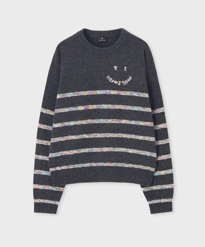 【ポール スミス/Paul Smith】のHappy スペースダイストライプ ニット インテリア・キッズ・メンズ・レディースファッション・服の通販 founy(ファニー) https://founy.com/ ファッション Fashion レディースファッション Fashion for Women トップス・カットソー Cut & Sew Tops ニット Knit Tops & Sweaters 新作・新入荷 New Arrivals / New In セーター Sweater, Knitwear ボーダー Border, Stripe モチーフ Motif, Design Theme エレガント 上品 Elegant 夏 Summer S/S・春夏 SS, Spring/Summer, Warm Season A/W・秋冬 Autumn/Winter |ID: prp329100004688169 ipo3291000000033854914