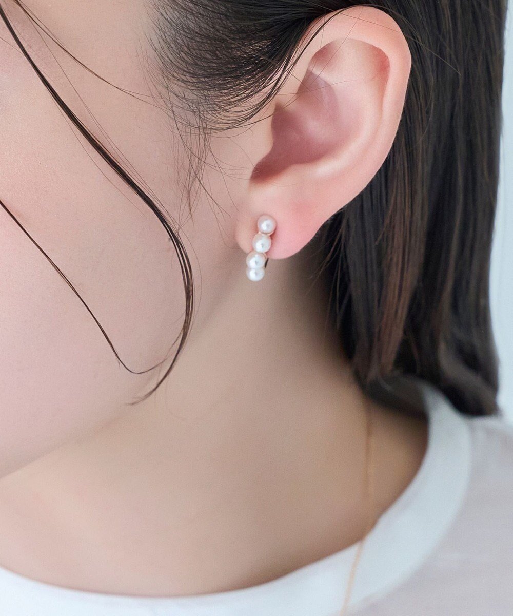 【フィービィー/phoebe】の【痛くないシリーズ】ノーブルパールエアリーイヤリング ローズゴールド インテリア・キッズ・メンズ・レディースファッション・服の通販 founy(ファニー) 　ファッション　Fashion　レディースファッション　Fashion for Women　ジュエリー　Jewelry　ファッションリング　Fashion Rings　イヤリング・フープ・ドロップタイプ　Hoop, Drop & Clip Earrings　おすすめ　Recommended / Our Picks　アクセサリー　Fashion Accessories　イヤリング　Earrings　オケージョン　Occasion Wear　シルバー　Silver, Metallic Silver　シンプル　Simple, Minimal　セレモニー　Ceremony　パール　Pearl, Pearl Accent　ビジュー　Bijou, Jewel-like Accent　フォーマル　Formal, Dressy　フープ　Hoop, Hoop Earrings　モチーフ　Motif, Design Theme　ローズ　Rose, Rose Motif　エレガント 上品　Elegant　片耳　One-Ear, Single Earring　ローズゴールド|ID: prp329100004688173 ipo3291000000036087153