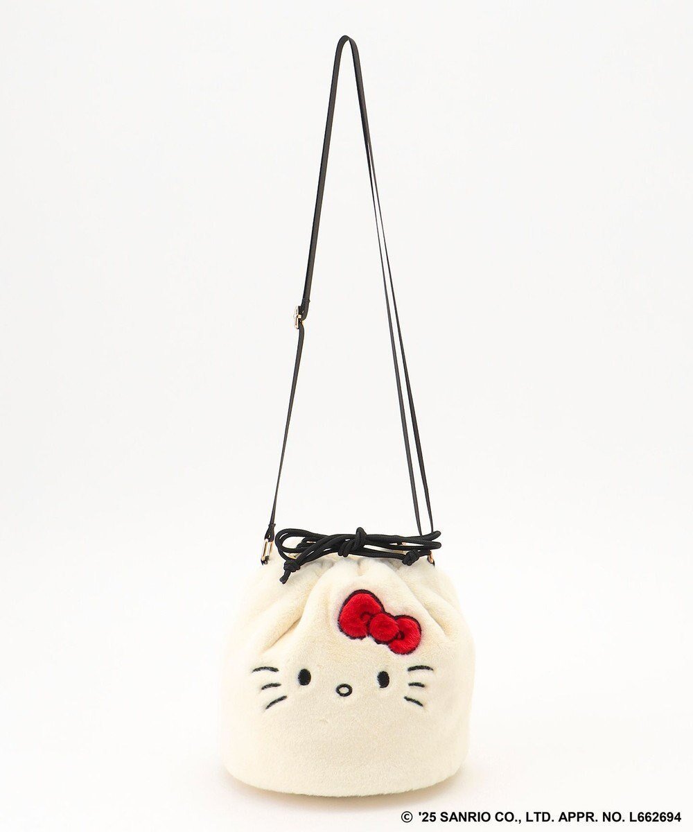 【エニー/ANY】の【ハローキティ×ANY】フェイクファーバッグ インテリア・キッズ・メンズ・レディースファッション・服の通販 founy(ファニー) 　ファッション　Fashion　レディースファッション　Fashion for Women　バッグ　Bags　フェイクファー　Faux Fur, Imitation Fur　フェイス　Face, Facial Design　ポケット　Pocket, Pocket Detail　ラップ　Wrap, Wrap Design　巾着　Drawstring Bag, Kinchaku　ホワイト|ID: prp329100004688198 ipo3291000000034424318