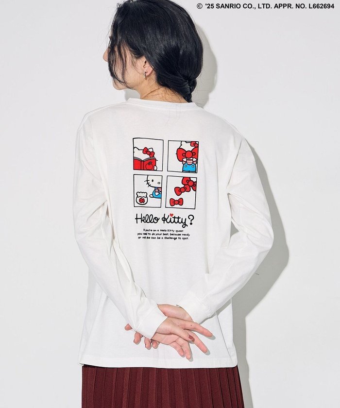 【エニー/ANY】の【ハローキティ×ANY】ロゴTシャツ インテリア・キッズ・メンズ・レディースファッション・服の通販 founy(ファニー) https://founy.com/ ファッション Fashion レディースファッション Fashion for Women トップス・カットソー Cut & Sew Tops シャツ・ブラウス・オフィスカジュアル Elegant Blouses & Button-Ups ロングTシャツ・Tシャツ Longline T-Shirts & Tees カットソー・ベーシックTシャツ Cut-and-Sewn Tops / Stretch Tees & Basics インナー Innerwear カットソー Cut and Sewn Top ジャケット Jacket, Outerwear デニム Denim, Jeans Material フロント Front, Front Design プリント Print, Printed Pattern ロング Long, Long-Length A/W・秋冬 Autumn/Winter おすすめ Recommended / Our Picks |ID: prp329100004688201 ipo3291000000033855114