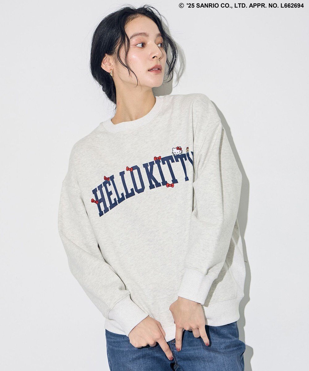 【エニー/ANY】の【ハローキティ×ANY】ロゴスウェット インテリア・キッズ・メンズ・レディースファッション・服の通販 founy(ファニー) ファッション Fashion レディースファッション Fashion for Women トップス・カットソー Cut & Sew Tops レディースパーカー・カジュアルフーディー Casual Hoodies & Sweatshirts スウェット・クルーネックトップス Sweatshirts & Crewnecks / Relaxed Fit Sweat Tops おすすめ Recommended / Our Picks インナー Innerwear ジャケット Jacket, Outerwear スウェット / スエット Sweatshirt, Sweatwear タートルネック Turtleneck, High Neck デニム Denim, Jeans Material リボン Ribbon, Bow A/W・秋冬 Autumn/Winter ライトグレー|ID: prp329100004688202 ipo3291000000033855129