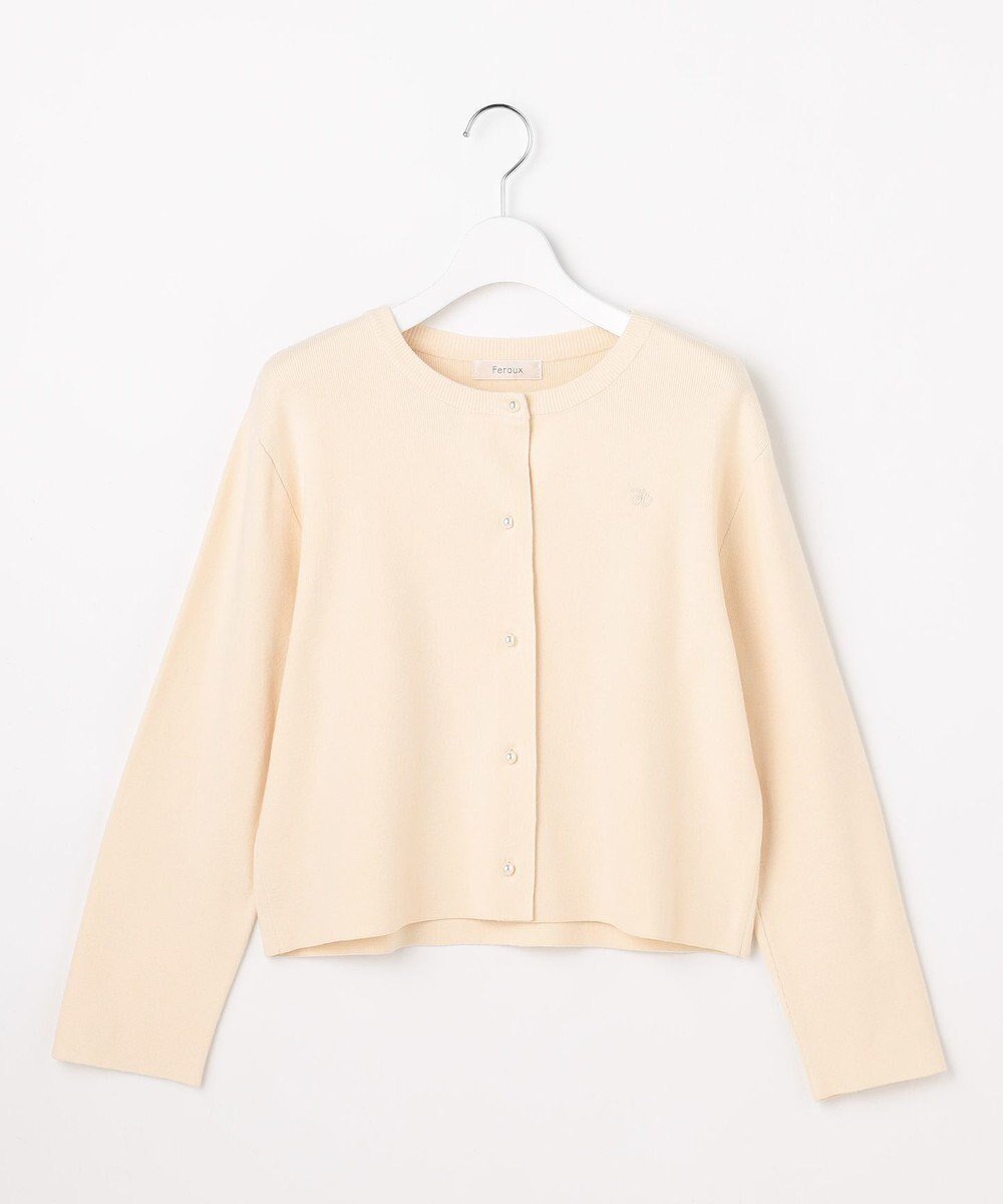 【フェルゥ/Feroux】の胸元刺繍パールニット カーディガン インテリア・キッズ・メンズ・レディースファッション・服の通販 founy(ファニー) ファッション Fashion レディースファッション Fashion for Women トップス・カットソー Cut & Sew Tops ニット Knit Tops & Sweaters カーディガン・羽織り Layered Style Cardigans おすすめ Recommended / Our Picks カーディガン Cardigan, Knitwear ツイード Twill, Twill Weave バランス Balance, Style Balance パール Pearl, Pearl Accent フェミニン Feminine, Girly フロント Front, Front Design ミニスカート Mini Skirt, Short Skirt エレガント 上品 Elegant ビジネス 仕事 通勤 Business / Work / Commuting 秋 Autumn A/W・秋冬 Autumn/Winter アイボリー系|ID: prp329100004688204 ipo3291000000033855162