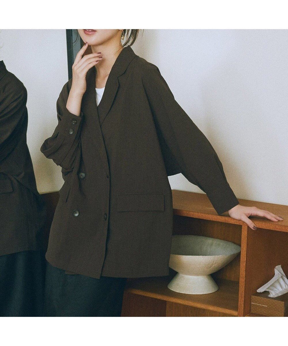 【アースミュージックアンドエコロジー/earth music&ecology】のシアードルマンジャケット インテリア・キッズ・メンズ・レディースファッション・服の通販 founy(ファニー) ファッション Fashion レディースファッション Fashion for Women アウター Coat / Outerwear Collection レディースジャケット・軽アウター Jackets シアー Sheer, See-Through ジャケット Jacket, Outerwear ダブル Double, Double-Breasted ポケット Pocket, Pocket Detail Brown|ID: prp329100004688216 ipo3291000000034143616