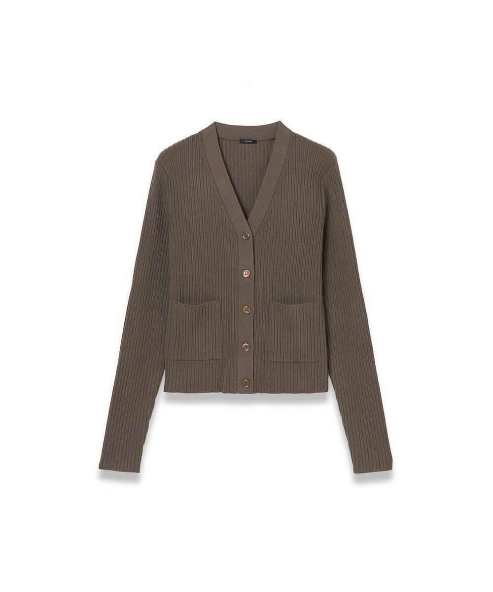 【ジョゼフ/JOSEPH】の【洗える】メリノリブ カーディガン インテリア・キッズ・メンズ・レディースファッション・服の通販 founy(ファニー) ファッション Fashion レディースファッション Fashion for Women トップス・カットソー Cut & Sew Tops カーディガン・羽織り Layered Style Cardigans イタリア Italy カーディガン Cardigan, Knitwear ショート Short, Short Length スリム Slim, Slim Fit フィット Fit, Slim Fit 洗える Machine Washable A/W・秋冬 Autumn/Winter Mushroom|ID: prp329100004688257 ipo3291000000034270739