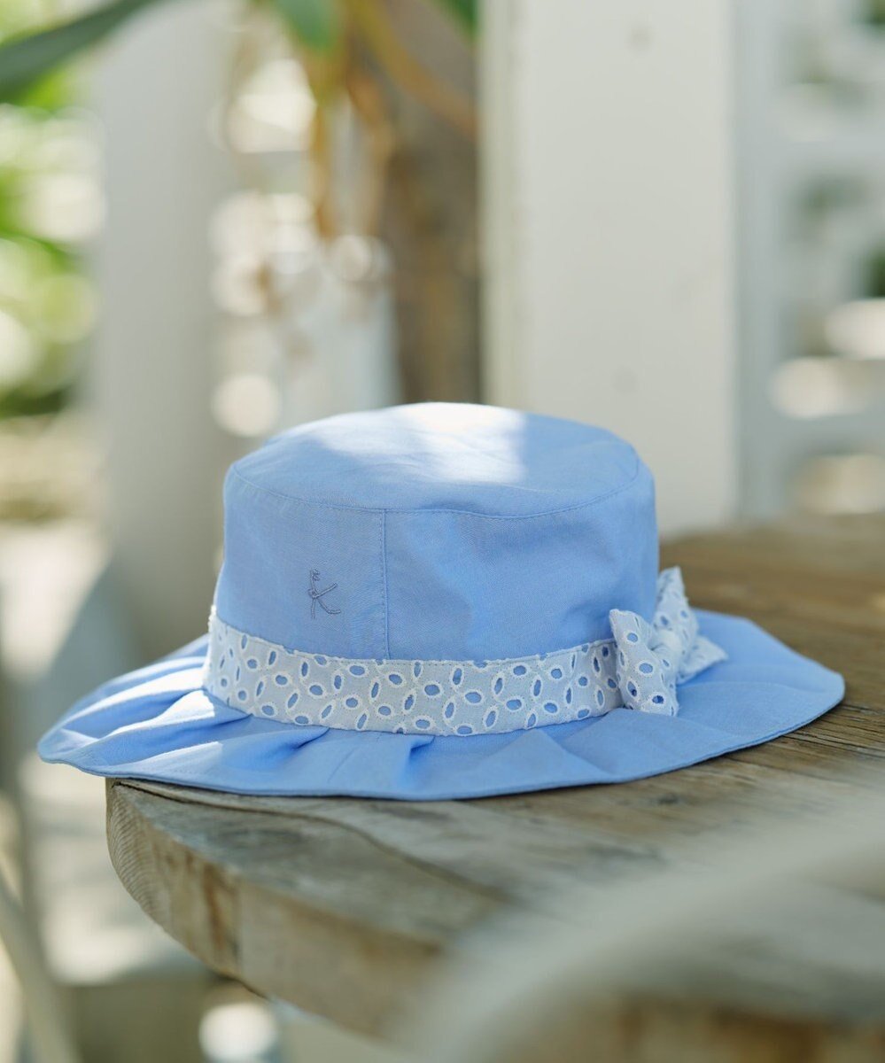 【組曲 / KIDS/KUMIKYOKU】の【Mサイズ】レースコンビ サマーハット インテリア・キッズ・メンズ・レディースファッション・服の通販 founy(ファニー) ファッション Fashion キッズファッション Fashion for Kids コンビ Combo, Combination Style サマー Summer, Summer Style ラベンダー Lavender リボン Ribbon, Bow レース Lace, Lace Fabric エレガント 上品 Elegant 夏 Summer 帽子 Hat, Headwear サックスブルー系|ID: prp329100004689571 ipo3291000000034875877