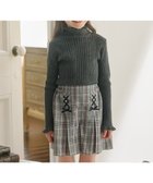 【組曲 / KIDS/KUMIKYOKU】の【110-140㎝】フラワードット リブニット チャコールグレー|ID: prp329100004689574 ipo3291000000035597853