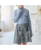 【組曲 / KIDS/KUMIKYOKU】の【110-140㎝】フラワードット リブニット サックスブルー|ID: prp329100004689574 ipo3291000000035597859