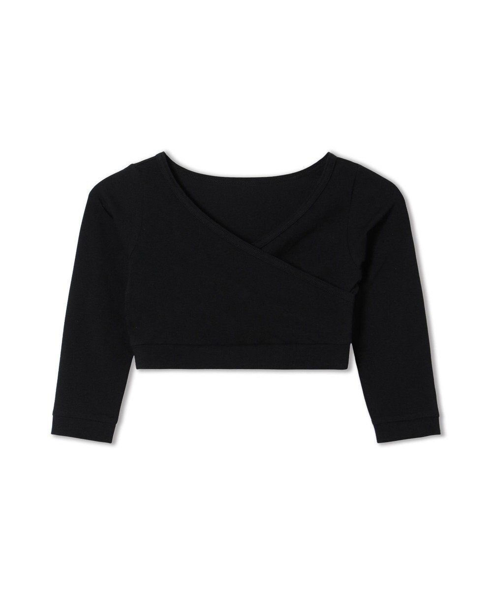 【チャコット/Chacott / KIDS】のカシュクールトップ インテリア・キッズ・メンズ・レディースファッション・服の通販 founy(ファニー) 　ファッション　Fashion　キッズファッション　Fashion for Kids　トップス・カットソー　Cut & Sew Tops　カシュクール　Wrap Design　シンプル　Simple, Minimal　ベーシック　Basic, Essential　ブラック|ID: prp329100004689582 ipo3291000000034188020