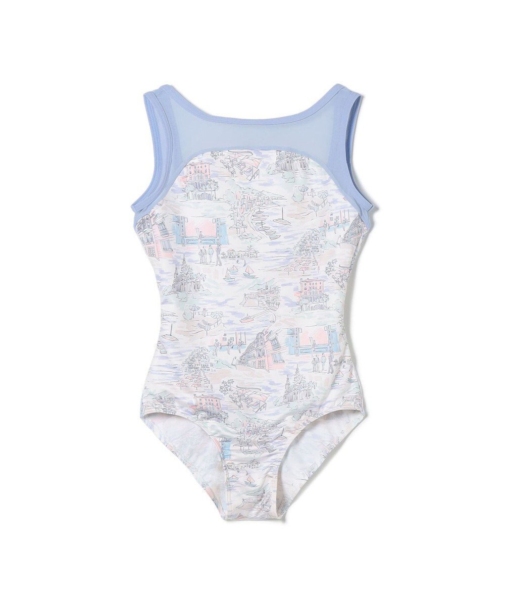 【チャコット/Chacott / KIDS】のノースリーブレオタード インテリア・キッズ・メンズ・レディースファッション・服の通販 founy(ファニー) 　ファッション　Fashion　キッズファッション　Fashion for Kids　エレガント 上品　Elegant　クラシカル　Classical, Vintage-Inspired　ノースリーブ　Sleeveless, No-Sleeve　プリント　Print, Printed Pattern　ポケット　Pocket, Pocket Detail　モノトーン　Monotone, Black and White　サックスブループリント|ID: prp329100004689601 ipo3291000000034505034