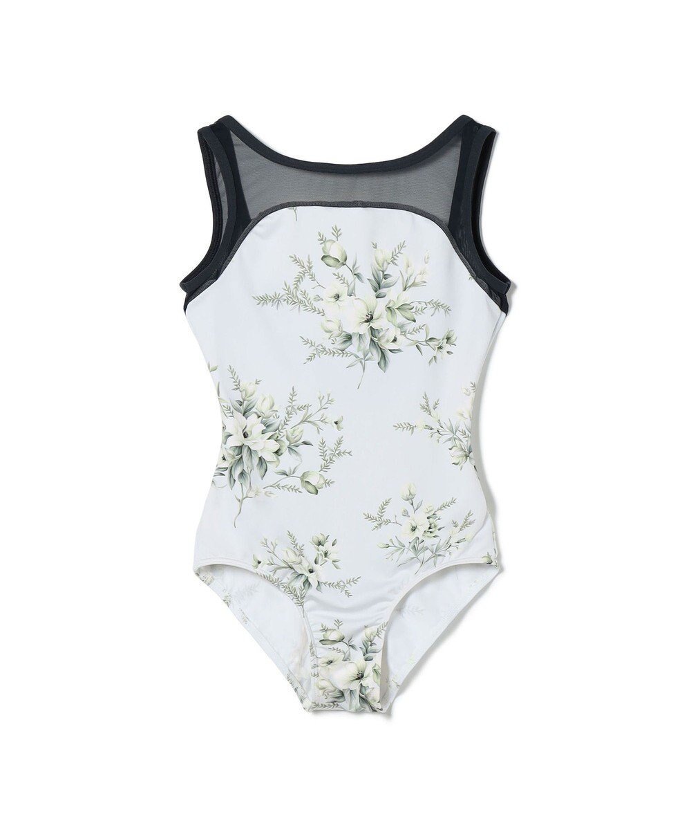 【チャコット/Chacott / KIDS】のノースリーブレオタード インテリア・キッズ・メンズ・レディースファッション・服の通販 founy(ファニー) 　ファッション　Fashion　キッズファッション　Fashion for Kids　エレガント 上品　Elegant　クラシカル　Classical, Vintage-Inspired　ノースリーブ　Sleeveless, No-Sleeve　プリント　Print, Printed Pattern　ポケット　Pocket, Pocket Detail　モノトーン　Monotone, Black and White　グリーンプリント|ID: prp329100004689601 ipo3291000000034505035