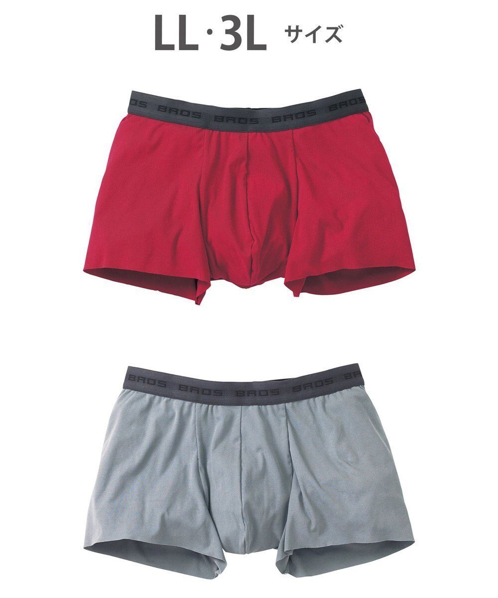 【ワコール/Wacoal / MEN】のボクサーパンツ 2枚セット 【オーガニック綿混ボクサー】 快適 吸汗速乾 抗菌防臭 やさしい肌あたり フリーカッティング(裾部分) 環境に配慮 前閉じ GT2310 /ブロス バイ ワコールメン インテリア・キッズ・メンズ・レディースファッション・服の通販 founy(ファニー) 　ファッション　Fashion　メンズファッション　Fashion for Men　ボトムス　Bottoms　アンダー　Underwear Essentials　オーガニック　Organic Cotton　カッティング　Cutting Detail　抗菌　Antibacterial, Bacteria-Resistant　フラット　Flat, Flat Shoes　フロント　Front, Front Design　ワイン|ID: prp329100004689610 ipo3291000000033868931