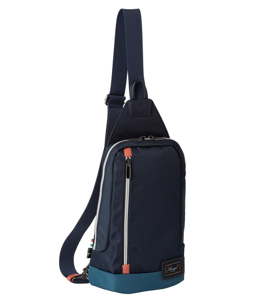 【エース バッグズ アンド ラゲッジ/ACE BAGS & LUGGAGE / MEN】のArcapel スタッグ ボディバッグ 17553 アルカペル インテリア・キッズ・メンズ・レディースファッション・服の通販 founy(ファニー) 　ファッション　Fashion　メンズファッション　Fashion for Men　バッグ　Bags　コンビ　Combo, Combination Style　シンプル　Simple, Minimal　フロント　Front, Front Design　ポケット　Pocket, Pocket Detail　ポーチ　Pouch, Small Case　エレガント 上品　Elegant　ネイビー|ID: prp329100004689626 ipo3291000000033869000